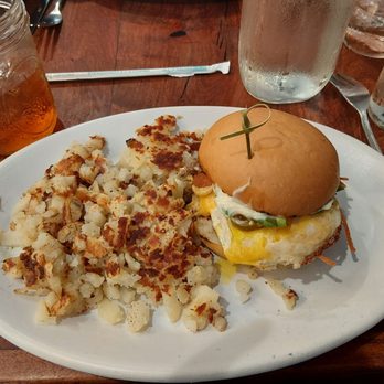 Nook - Poblano sausage breakfast sandwich. - New American Near Me - Tucson, Arizona