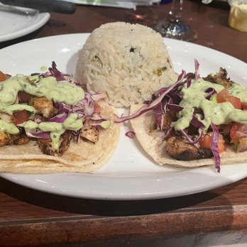 Texas Legends Steakhouse - Baja gosh tacos with lime rice - Steakhouses Near Me - Madisonville, Texas