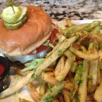 Cincinnati Lager House - Ale burger with pesto fries. - New American Near Me - Cincinnati, Ohio Cincinnati Lager House - Ale burger with pesto fries. - New American Near Me - Cincinnati, Ohio