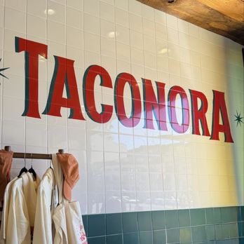 Taconora - Interior tiled wall and merch for sale - Mexican Near Me - San Diego, California