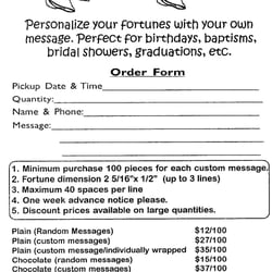 Rose Garden Restaurant - Order Chocolate Fortune Cookies!