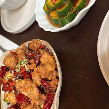 Kar Son - Chonqing Crispy Chili Chicken & Pickled Cucumber Salad - Chinese Near Me - Los Angeles, California