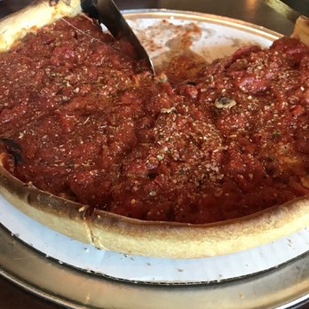 Rosati's Pizza - Deep dish with pepperoni and mushroom - Italian Near Me - Naples, Florida Rosati's Pizza - Deep dish with pepperoni and mushroom - Italian Near Me - Naples, Florida
