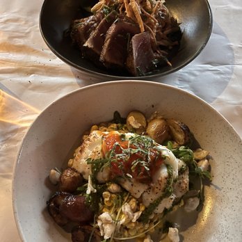 Del Mar Bar & Bistro - tuna and cod - New American Near Me - Chatham, Massachusetts Del Mar Bar & Bistro - tuna and cod - New American Near Me - Chatham, Massachusetts