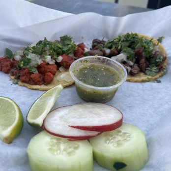 Mama Juanas Taqueria - A la cart tacos served with surprise radishes and cucumbers on the side! Yum! - Mexican Near Me - Long Beach, California Mama Juanas Taqueria - A la cart tacos served with surprise radishes and cucumbers on the side! Yum! - Mexican Near Me - Long Beach, California