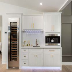 Highland Cabinetry Fort Myers - Coffee bar done in our white shaker cabinets!