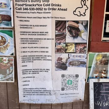 Fred's Place 4 Events - Menu board - Caterers Near Me - Houston, Texas