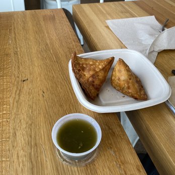 Tikka Shack Indian Grub - Samosas and dipping sauce. - Indian Near Me - Lubbock, Texas