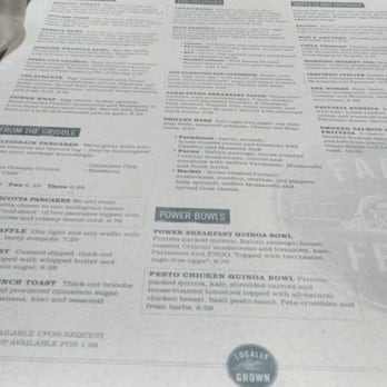 First Watch - Menu options, more included on back - Breakfast & Brunch Near Me - Tampa, Florida