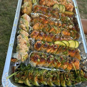 Sushi Day - Lion King California Roll with Baked Salmon is our favorite - Sushi Bars Near Me - San Jose, California