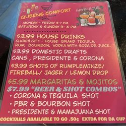 Queens Comfort - Happy Hour Menu