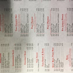 China Wok - Thai menu