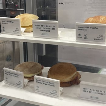 Starbucks - a display case with three sandwiches on it - Coffee & Tea Near Me - Camarillo, California Starbucks - a display case with three sandwiches on it - Coffee & Tea Near Me - Camarillo, California