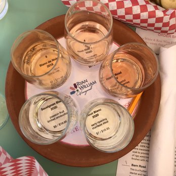 Ryan William Vineyard - White wine and rose tasting flight - Wine Tasting Room Near Me - Burdett, New York