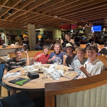 Monkeypod Kitchen by Merriman - The squad posing with our amazing waiter Patrick - New American Near Me - Kihei, Hawaii Monkeypod Kitchen by Merriman - The squad posing with our amazing waiter Patrick - New American Near Me - Kihei, Hawaii