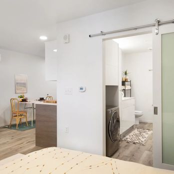 Share Downtown - Each studio at shareDOWNTOWN includes a washer/dryer combo. - Apartments Near Me - Las Vegas, Nevada Share Downtown - Each studio at shareDOWNTOWN includes a washer/dryer combo. - Apartments Near Me - Las Vegas, Nevada