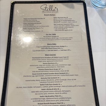 Stella's Southern Bistro - Saturday Menu - New American Near Me - Simpsonville, South Carolina