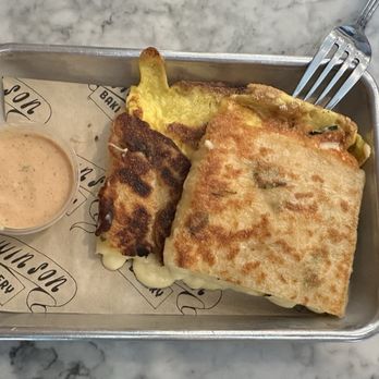 Win Son Bakery - Scallions pancakes with egg and cheese. So good! - Taiwanese Near Me - Brooklyn, New York Win Son Bakery - Scallions pancakes with egg and cheese. So good! - Taiwanese Near Me - Brooklyn, New York