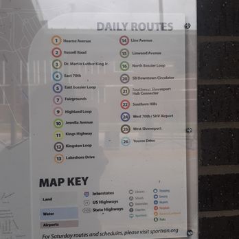 Sportran - Bus map legend & map - Transportation Near Me - Shreveport, Louisiana Sportran - Bus map legend & map - Transportation Near Me - Shreveport, Louisiana
