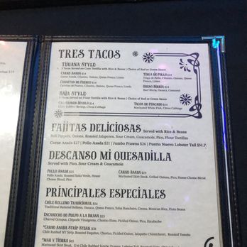Cantina Tequila - Main Menu - Mexican Near Me - Henderson, Nevada