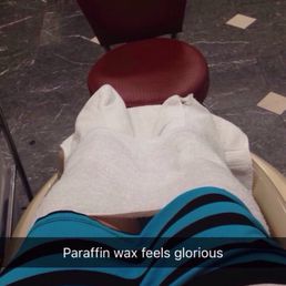 Paraffin wax with hot towels feels glorious Paraffin wax with hot towels feels glorious