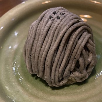 Yoshiya Kitchen - Black Sesame Mont Blanc Cake - Ramen Near Me - Las Vegas, Nevada Yoshiya Kitchen - Black Sesame Mont Blanc Cake - Ramen Near Me - Las Vegas, Nevada