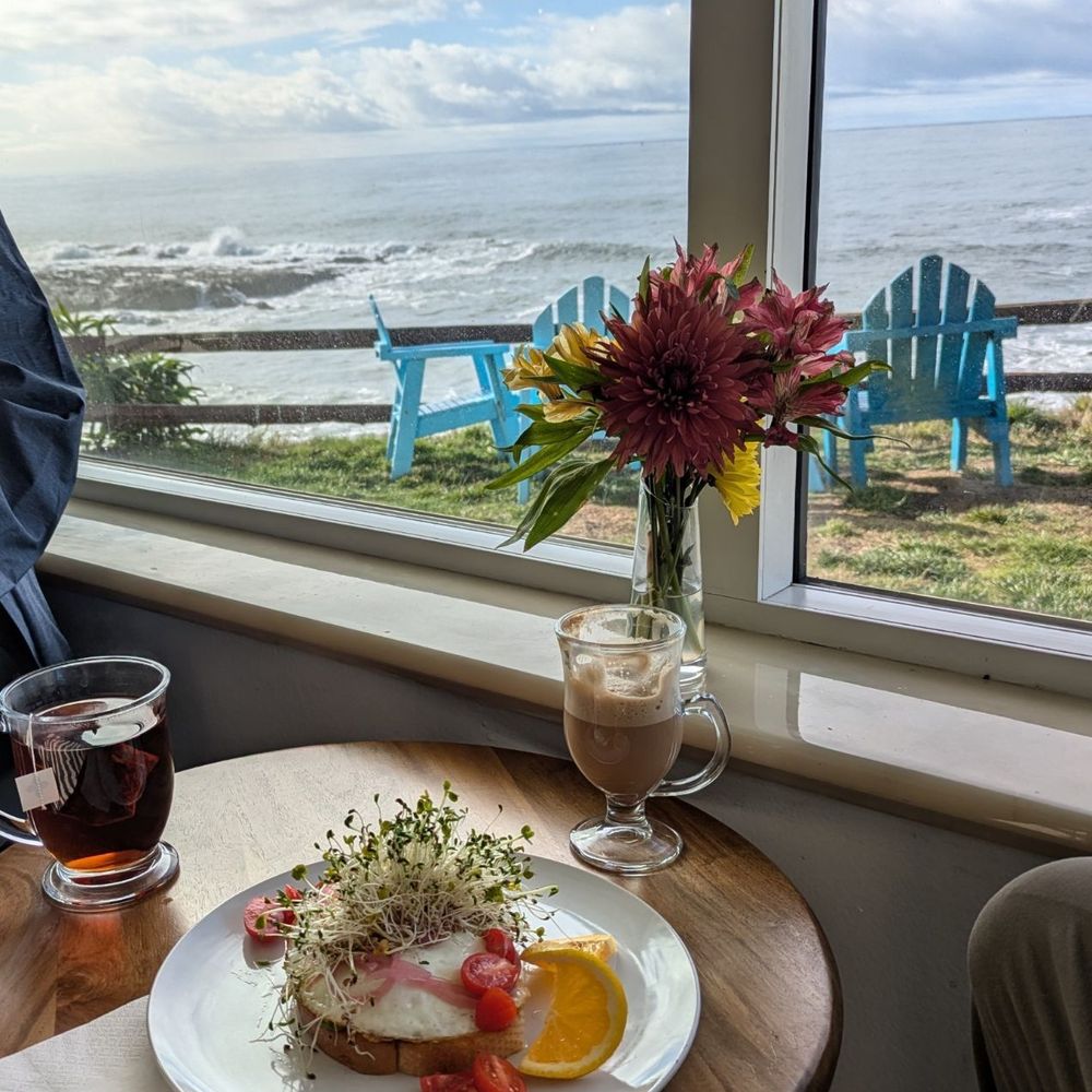 Surf Point Coffee House - Avocado toast and the amazing view of Shelter Cove. - Breakfast & Brunch Near Me - Shelter Cove, California Surf Point Coffee House - Avocado toast and the amazing view of Shelter Cove. - Breakfast & Brunch Near Me - Shelter Cove, California
