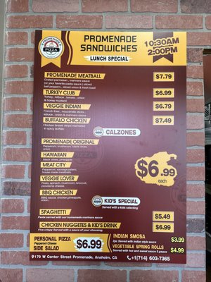 Menu photo 4 Promenade Pizza Anaheim, CA Menu photo 4 Promenade Pizza Anaheim, CA