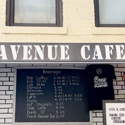 The Avenue Cafe - Menu as of March 2023