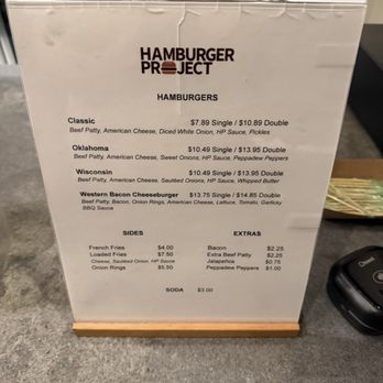 Hamburger Project - Menu-March 2026 - Burgers Near Me - San Francisco, California