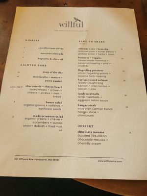 Menu photo 3 Willful Wine Vancouver, WA