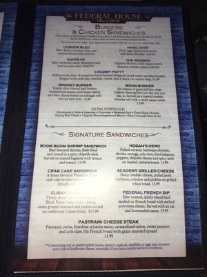 Menu photo 6 Federal House Annapolis, MD