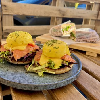 Aroma Craft Coffee - Smoked Salmon Benedict (Weekends Only) & Taiwanese Sausage Panini - Coffee Roasteries Near Me - Walnut, California Aroma Craft Coffee - Smoked Salmon Benedict (Weekends Only) & Taiwanese Sausage Panini - Coffee Roasteries Near Me - Walnut, California