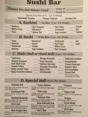 Menu photo 6 Sushi Palace Commack, NY