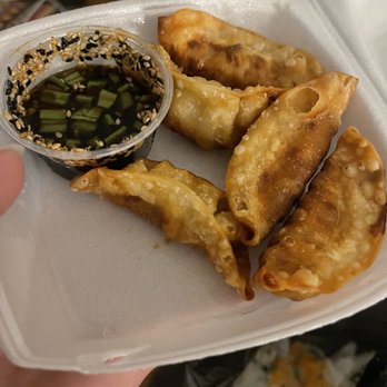 Sake2me Sushi & Seafood Grille - Fried potstickers. Very Crispy! - Sushi Bars Near Me - Hays, Kansas