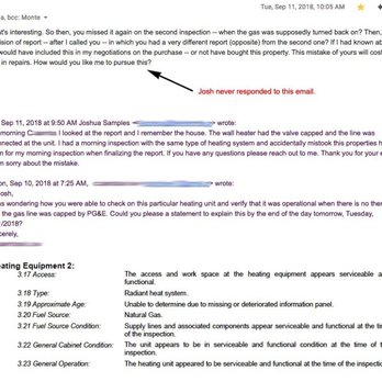Twin Termite - Nine months later and owner Kyle F. is accusing me of not contacting them first to discuss the issue. Josh Samples never answered me. - Home Inspectors Near Me - Roseville, California Twin Termite - Nine months later and owner Kyle F. is accusing me of not contacting them first to discuss the issue. Josh Samples never answered me. - Home Inspectors Near Me - Roseville, California