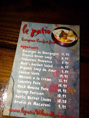 Menu photo 7 Le Patio Wilton Manors, FL Menu photo 7 Le Patio Wilton Manors, FL