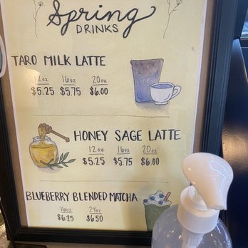 The Lost Bean - Spring Menu - Coffee & Tea Near Me - Santa Ana, California