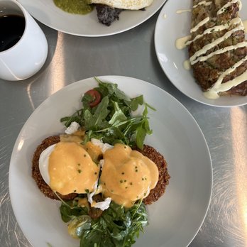 Hangar B Eatery - Huevos Rancheros & the weekly special Eggs Benedict with chicken. - Breakfast & Brunch Near Me - Chatham, Massachusetts Hangar B Eatery - Huevos Rancheros & the weekly special Eggs Benedict with chicken. - Breakfast & Brunch Near Me - Chatham, Massachusetts