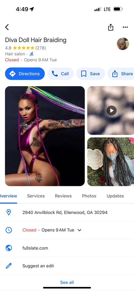 Diva Doll Hair Braiding Logo