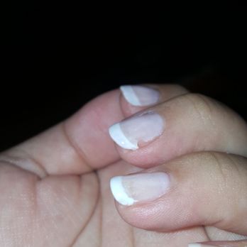 Milan Nails & Spa - Came in Friday afternoon. Got a gel mani w French tips and this is the result by sunday evening. - Nail Salons Near Me - Fresno, California