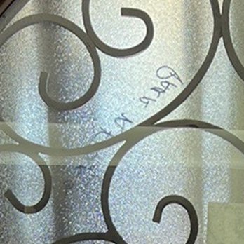 Doors Galour - You can see the writing on the opaque side. Clear side to face outside. - Windows Installation Near Me - Miami, Florida Doors Galour - You can see the writing on the opaque side. Clear side to face outside. - Windows Installation Near Me - Miami, Florida