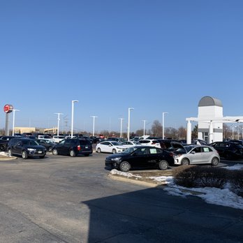 Hawkinson Kia - Kia lot from the service drive. - Auto Repair Near Me - Matteson, Illinois