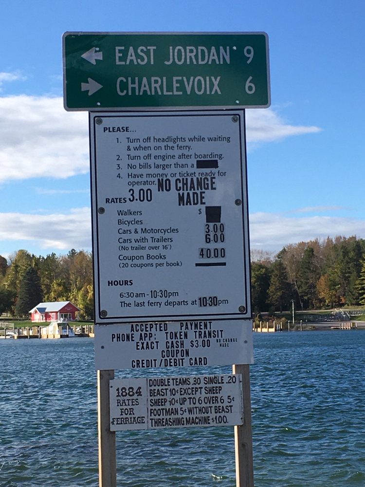IRONTON FERRY 9800 Ferry Rd, Charlevoix, Michigan Transportation Yelp