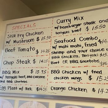 Mark's Drive Inn - Menu - Hawaiian Near Me - Honolulu, Hawaii