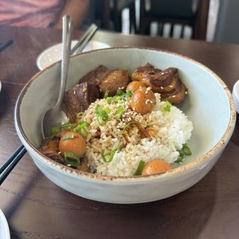 Dumpling Factory - House made braised pork belly over rice - Chinese Near Me - Honolulu, Hawaii