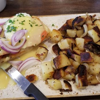 First Watch - Eggs Benedict w/salmon and potatoes - Breakfast & Brunch Near Me - Arlington, Texas