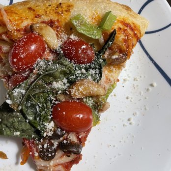 Blaze Pizza - I added vegan Parmesan at home - this one had less than half the toppings that I ordered - Pizza Near Me - Roanoke, Virginia