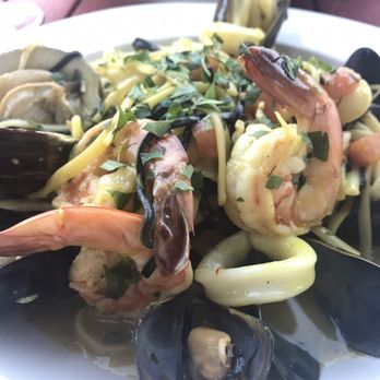 Trufa Restaurant - Black squid ink pasta ...with loads of seafood! - New American Near Me - New York, New York Trufa Restaurant - Black squid ink pasta ...with loads of seafood! - New American Near Me - New York, New York