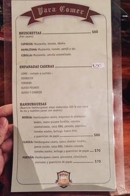Menu photo 4 Bodega Cervecera Buenos Aires, C